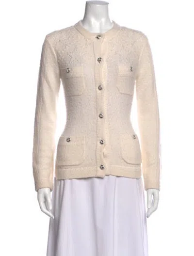 Pre-owned Chanel 2023  Coco Neige Cardigan Sweater In Neutrals