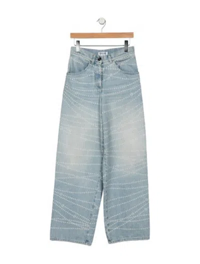 Pre-owned Chanel 2025 Wide Leg Jeans In Blue
