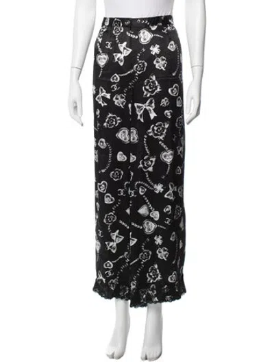 Pre-owned Chanel 2025 Wide Leg Pants In Black