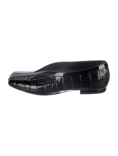 Pre-owned Chanel 2026 Interlocking Cc Logo Ballet Flats In Black