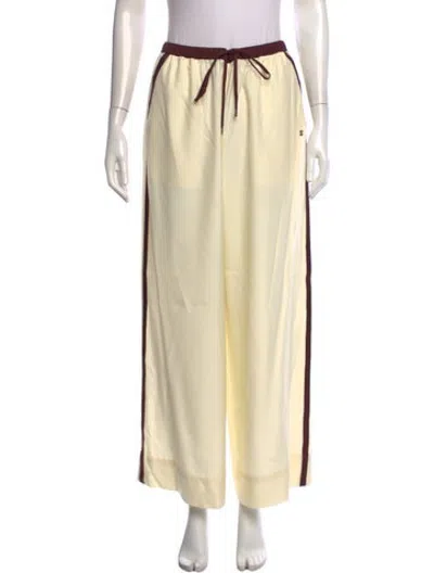 Pre-owned Chanel 2026 Wide Leg Pants In White