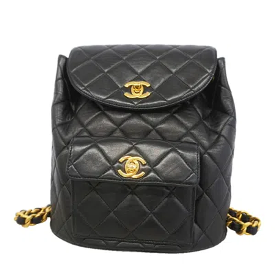 Pre-owned Chanel Black Leather Backpack ()