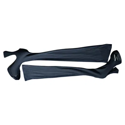 Pre-owned Chanel Black Sock Over-the-knee Boots