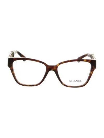 Pre-owned Chanel Cat-eye Eyeglasses In Brown