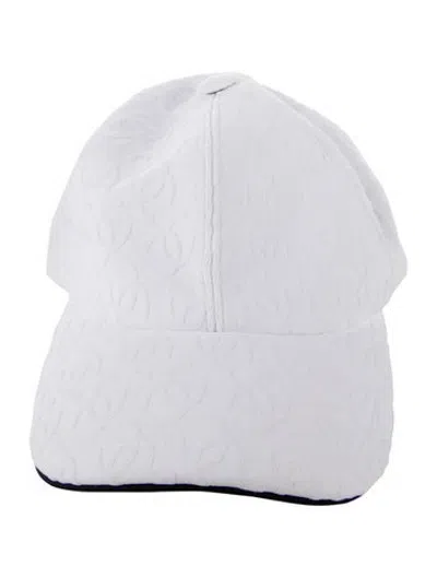 Pre-owned Chanel Cc Baseball Cap In White
