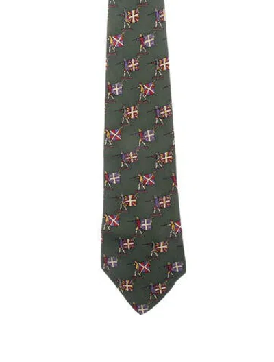 Pre-owned Chanel French Soldier Neck Tie In Green