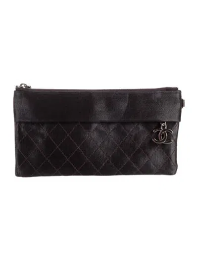 Pre-owned Chanel Paris-biarritz Clutch In Burgundy