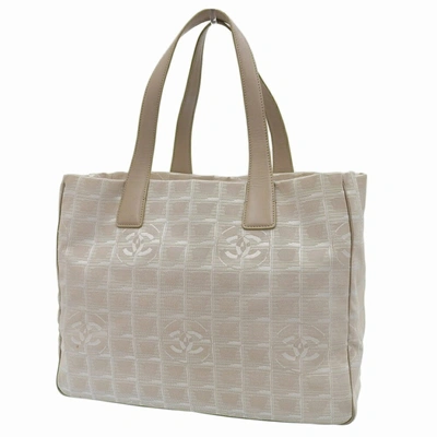 Pre-owned Chanel Synthetic Tote Bag () In Beige