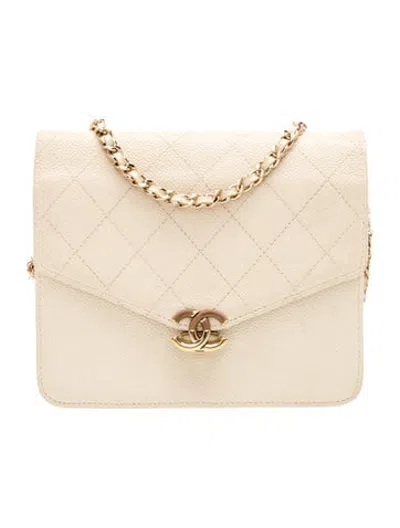 Pre-owned Chanel Thread Around Cc Wallet On Chain In Neutrals