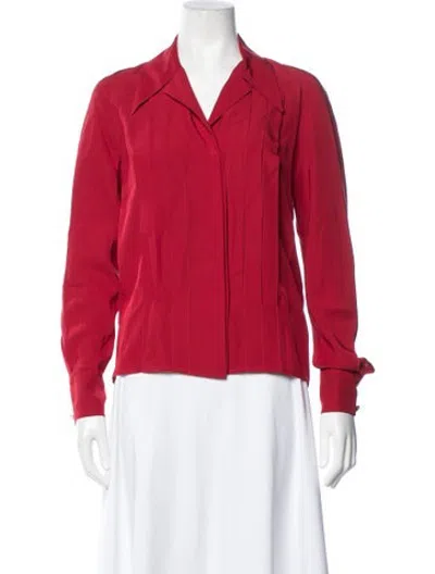 Pre-owned Chanel Vintage 1986 Blouse In Red