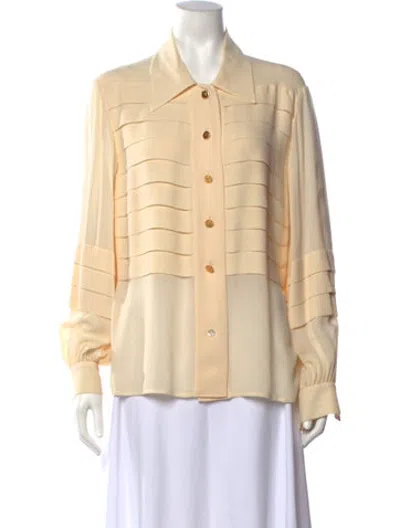 Pre-owned Chanel Vintage 1989 Blouse In Neutrals