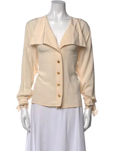 Pre-owned Chanel Vintage 1989 Blouse In Neutrals