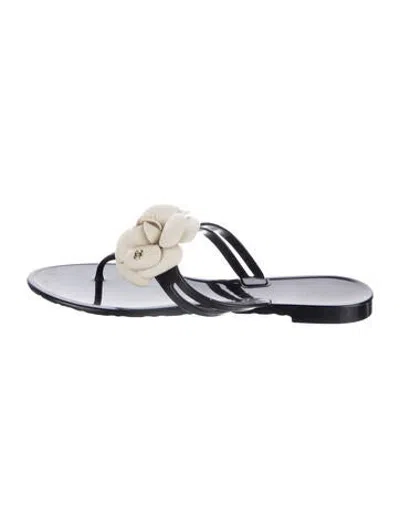 Pre-owned Chanel Vintage 2008 Flip Flops In Blue