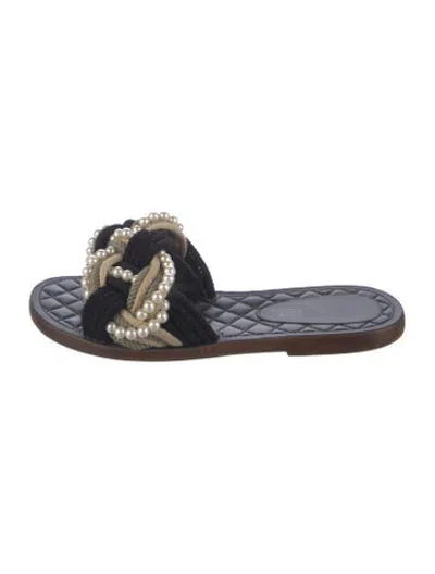 Pre-owned Chanel Vintage 2017 Slides In Blue