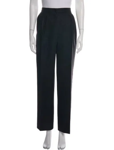 Pre-owned Chanel Vintage Straight Leg Pants In Grey
