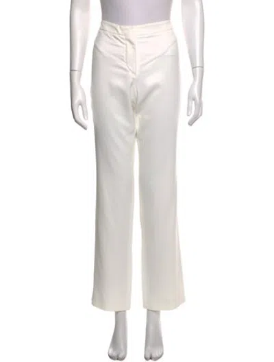 Pre-owned Chanel Vintage Straight Leg Pants In Neutrals