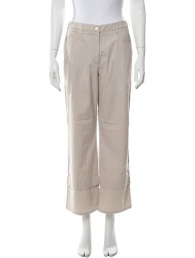 Pre-owned Chanel Vintage Straight Leg Pants In Neutrals