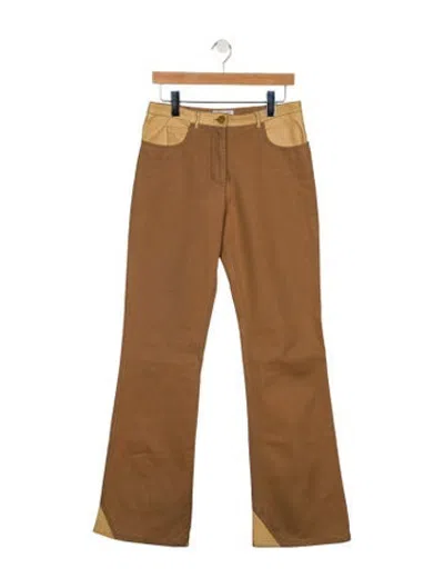 Pre-owned Chanel Vintage Wide Leg Jeans In Brown