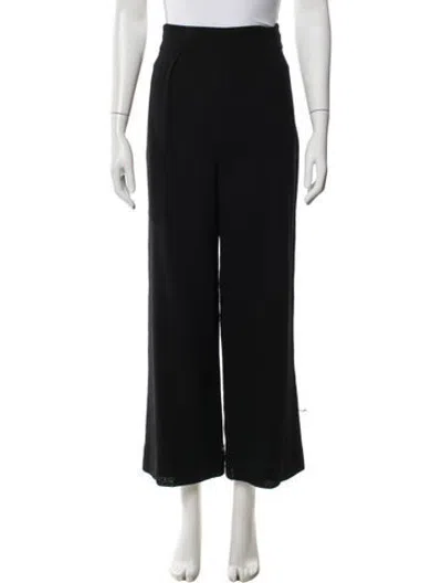 Pre-owned Chanel Vintage Wide Leg Pants In Black