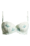 Chantelle Lingerie Champs-élysées Underwire Demi Bra In Green Lily Multicolor