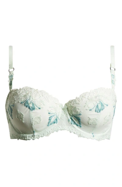 Chantelle Lingerie Champs-élysées Underwire Demi Bra In Green Lily Multicolor