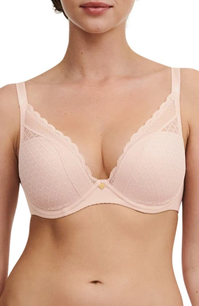 Chantelle Lingerie Norah Chic Underwire Plunge Bra In Rose-rg