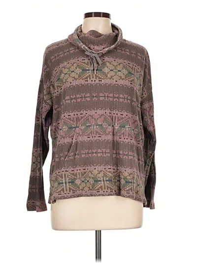 Pre-owned Chaps Pullover Sweater In Brown