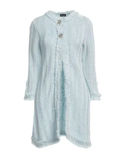 Charlott Woman Cardigan Sky Blue Size S Cotton, Viscose, Linen
