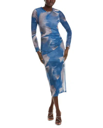 Charlotte Green Midi Dress In Blue