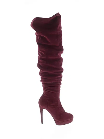 Pre-owned Charlotte Russe Boots In Burgundy