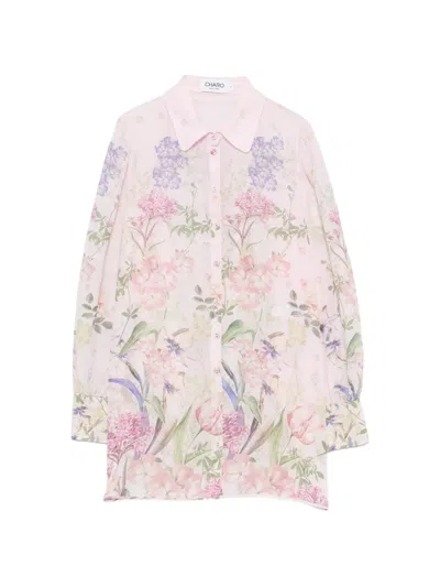 Charo Ruiz Aster Floral-print Long-sleeve Blouse In Pink
