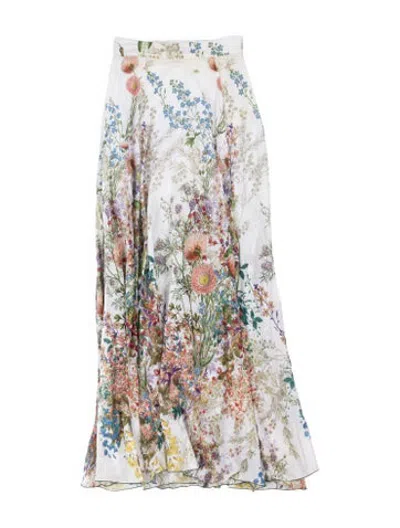 Pre-owned Charo Ruiz Floral Print Long Skirt In Multicolor