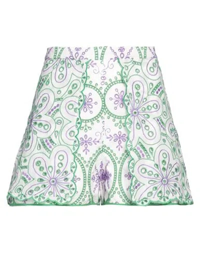 Charo Ruiz Ibiza Woman Shorts & Bermuda Shorts Green Size M Cotton, Polyester