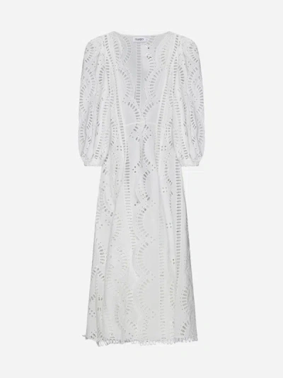 Charo Ruiz Kaika Broderie-anglaise Maxi Dress In White