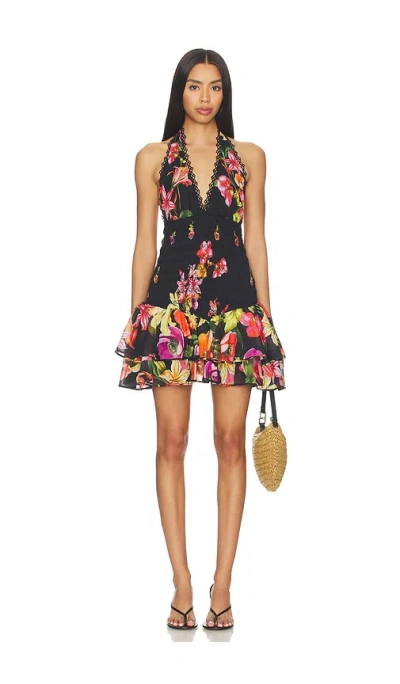Charo Ruiz Tropic Short Dress In Black Bliss