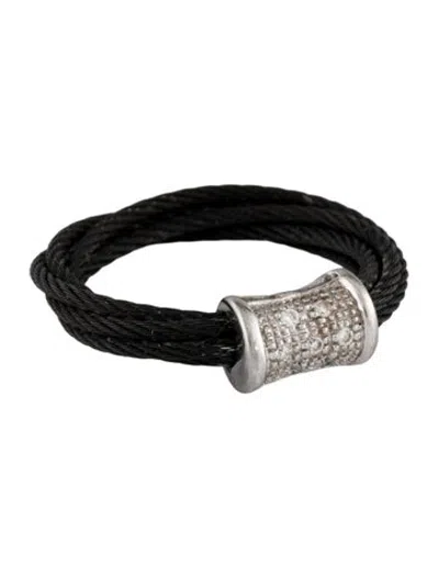 Pre-owned Charriol Diamond Celtic Noir Band In Multicolor