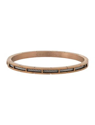 Pre-owned Charriol Single Cable Hinged Bangle Bracelet, 6.5" In Multicolor