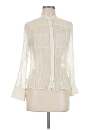 Pre-owned Charter Club Long Sleeve Blouse In Ivory