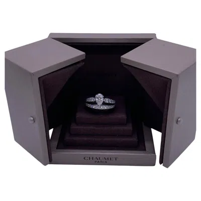 Pre-owned Chaumet Jos�phine Coronation Platinum Full Pav� Diamond Ring 1.03ct In Multiple