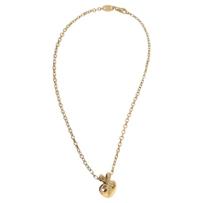 Pre-owned Chaumet Vintage  Liens Coeur Necklace With Diamonds 18kt Yellow Gold