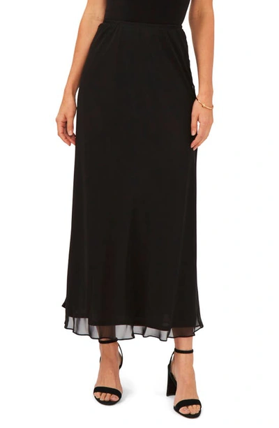 Chaus A-line Chiffon Skirt In Black