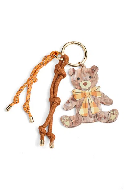 Chelsea28 Bear Cluster Bag Charm In Brown Multi- Gold