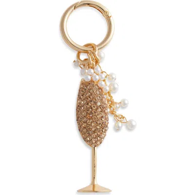 Chelsea28 Champagne Glass Bag Charm In Red
