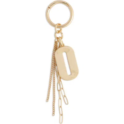 Chelsea28 Pave Edge Initial Bag Charm In O- Clear- Gold