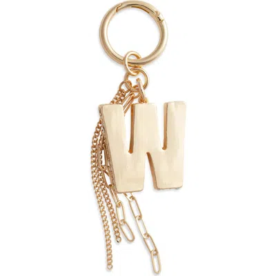 Chelsea28 Pave Edge Initial Bag Charm In W- Clear- Gold