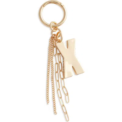Chelsea28 Pave Edge Initial Bag Charm In X- Clear- Gold