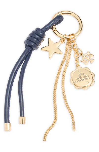 Chelsea28 Zodiac Cluster Bag Charm In Libra- Blue Multi- Gold
