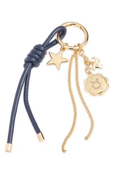 Chelsea28 Zodiac Cluster Bag Charm In Taurus- Blue Multi- Gold