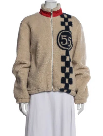 Pre-owned Cherry Los Angeles Colorblock Pattern Jacket In Neutrals