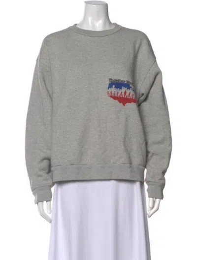 Pre-owned Cherry Los Angeles Graphic Print Crew Neck Sweatshirt In Grey